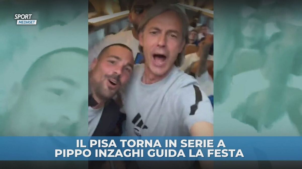 Pisa in A, Inzaghi guida i festeggiamenti