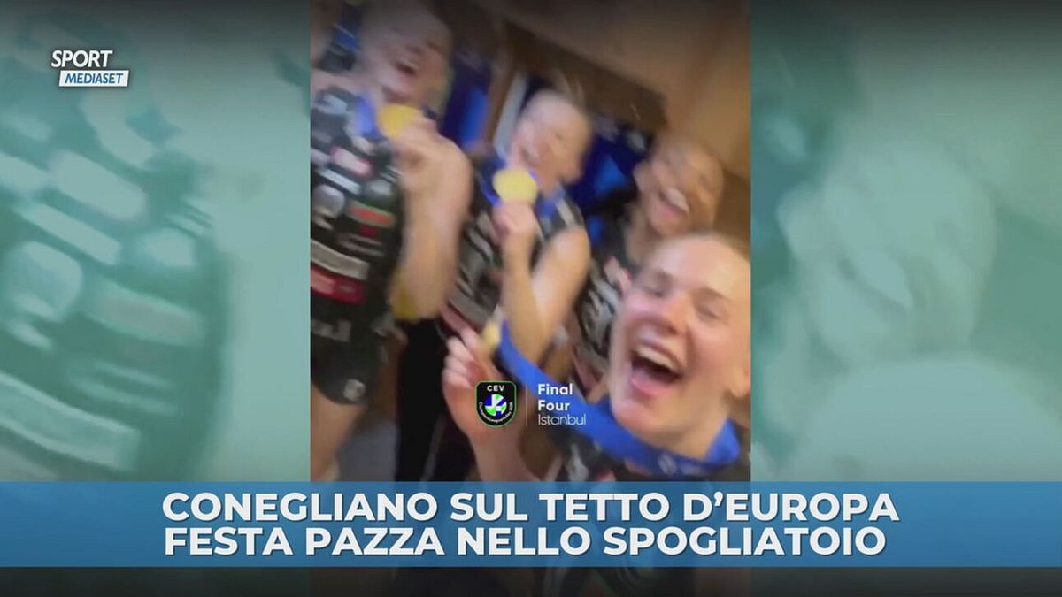 Volley, Conegliano campione: festa pazza