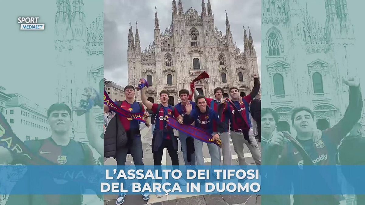 Tifosi del Barça in giro per Milano