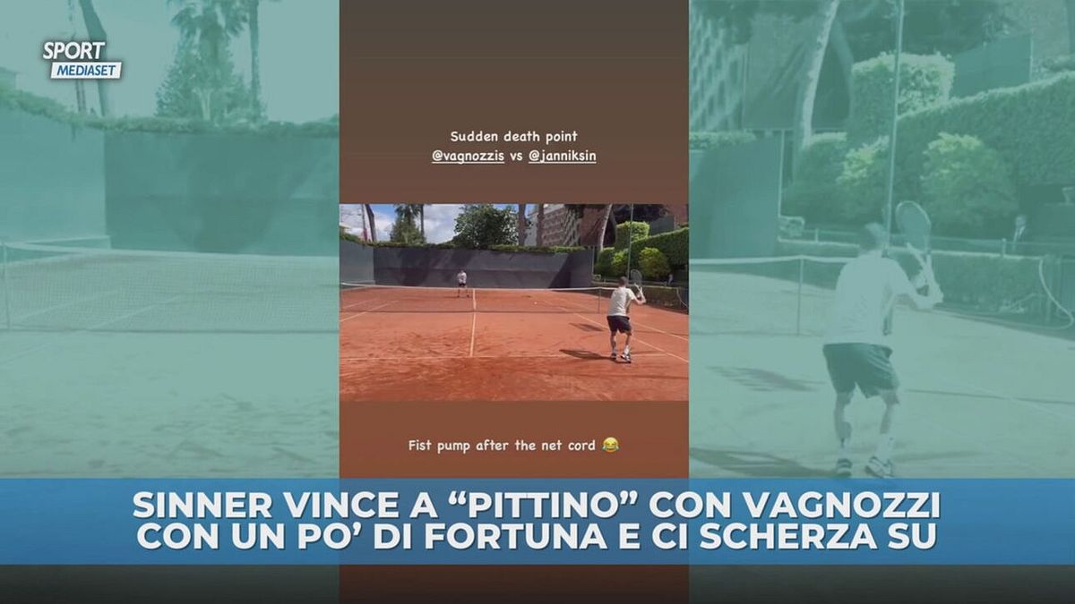 Sinner batte Vagnozzi e ci scherza su
