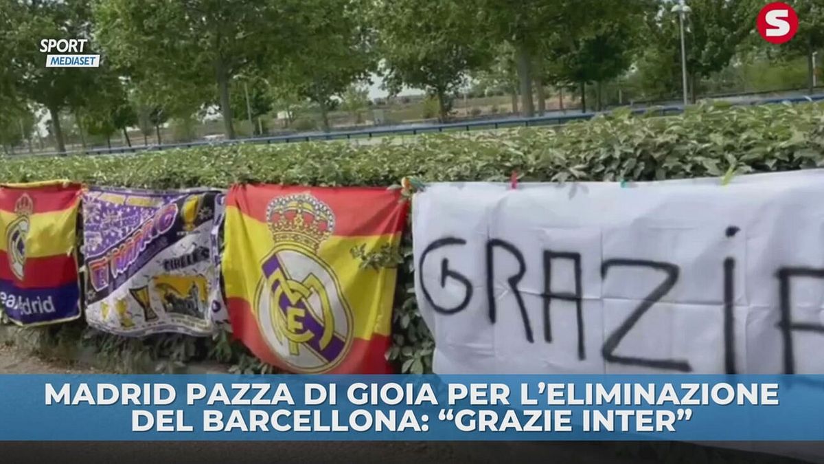 Barca fuori dalla Champions, festa Madrid