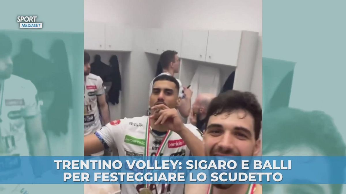 Sigari e balli: l'Itas Trentino festeggia lo scudetto così