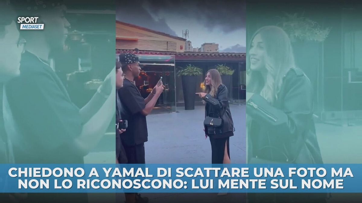 Chiedono a Yamal di scattare una foto ma non lo riconoscono. Lui mente sul nome