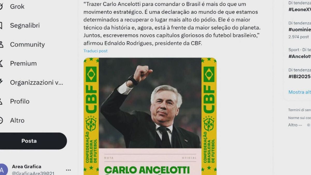 Ancelotti vola in Brasile: sarà lui il nuovo ct della Nazionale