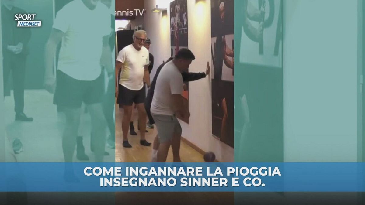La pioggia interrompe Roma, Sinner e co. la vivono così