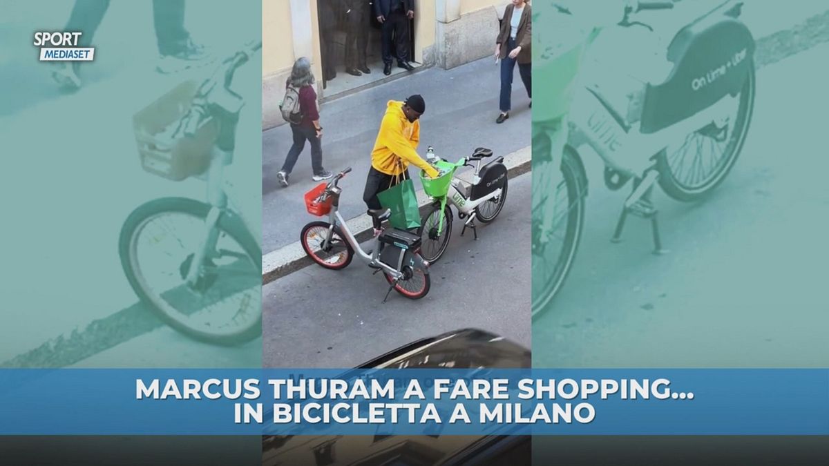 Thuram a fare shopping...in biciletta!