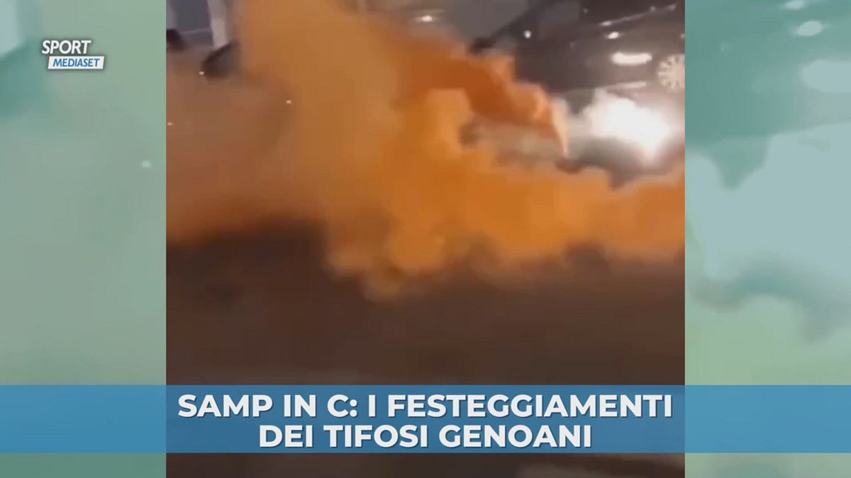 Samp in C: i festeggiamenti dei tifosi genoani