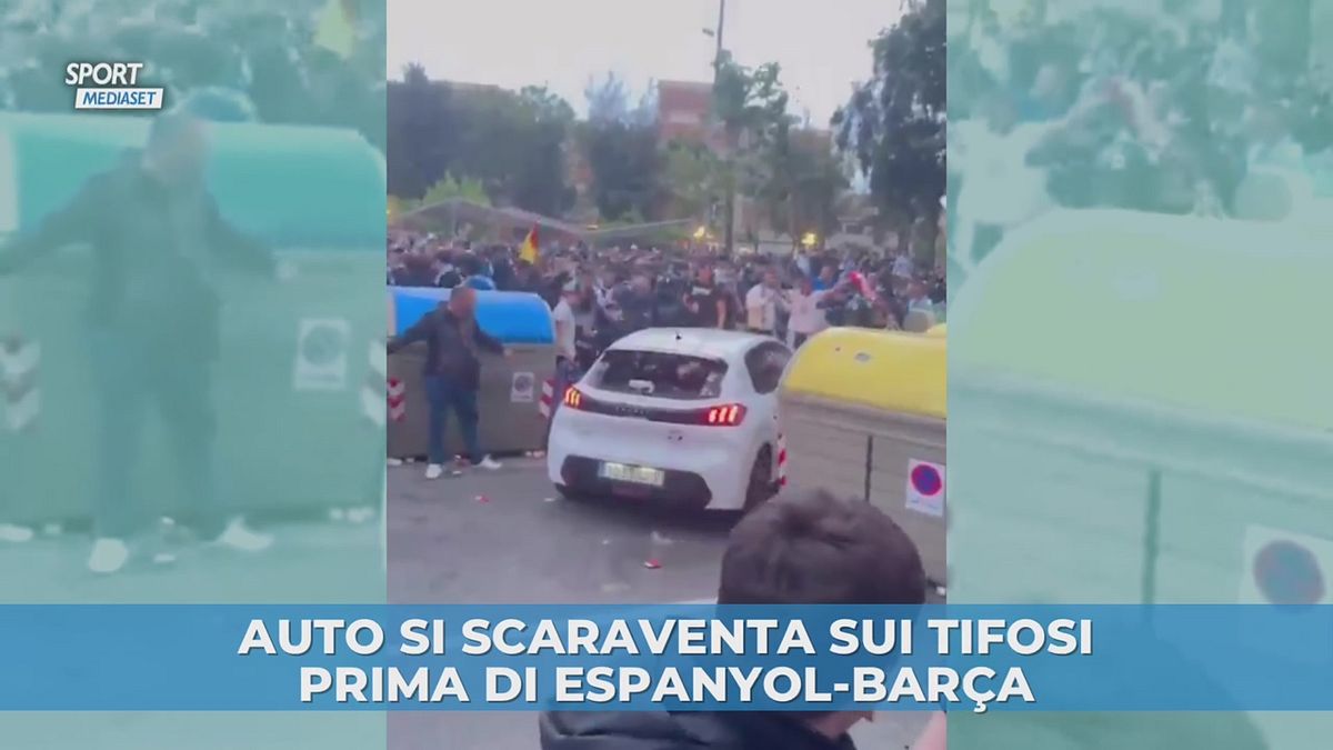 Auto si scaraventa sui tifosi prima di Espanyol-Barça