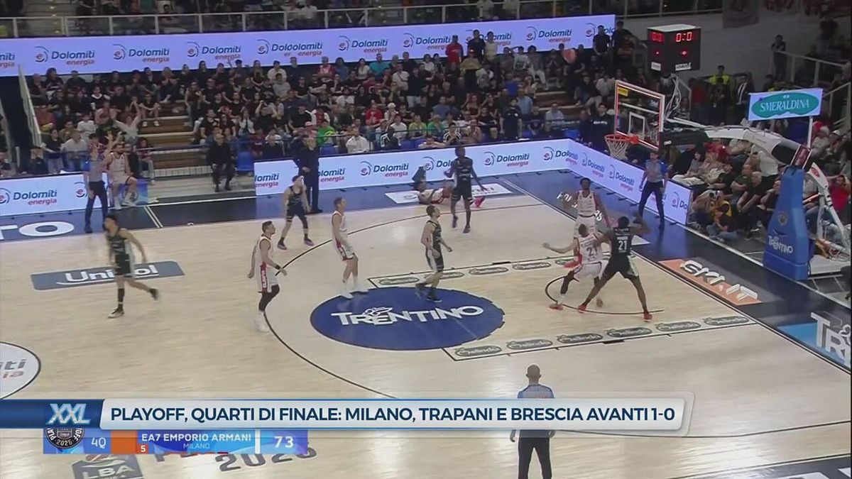 Play off, quarti di finale: Milano, Trapani e Brescia avanti 1-0