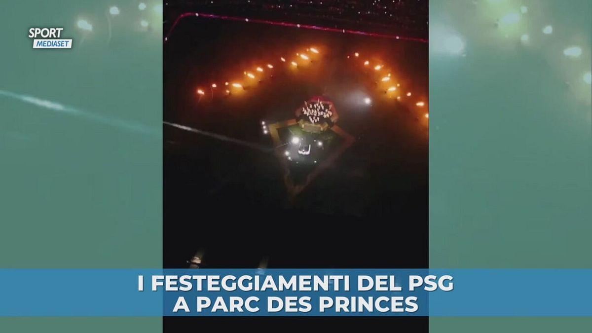 I festeggiamenti del PSG a Parc des Princes