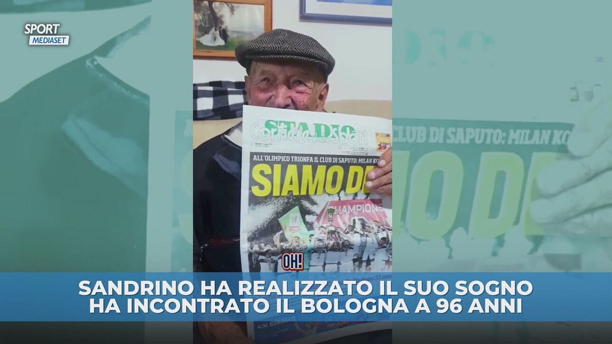 Sandrino a 96 anni realizza il suo sogno
