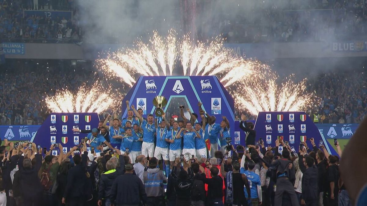 La premiazione del Napoli campione d'Italia 2024-2025