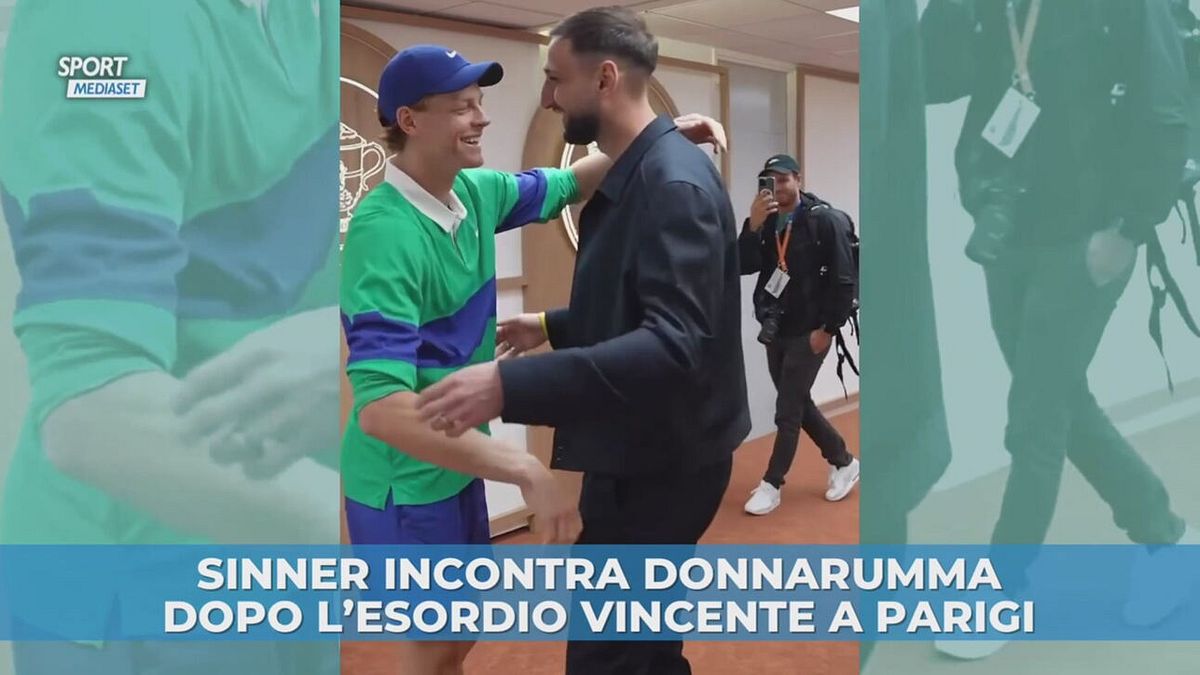Sinner incontra Donnarumma a Parigi