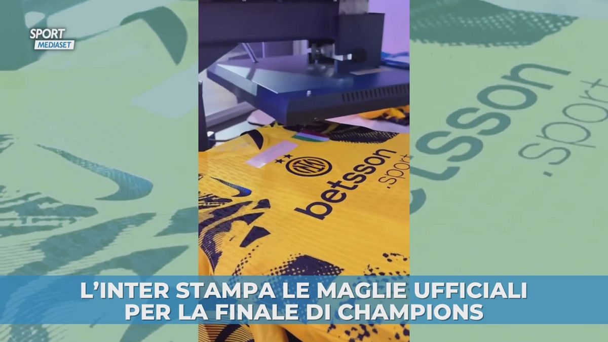 L'Inter stampa le maglie per la Finale