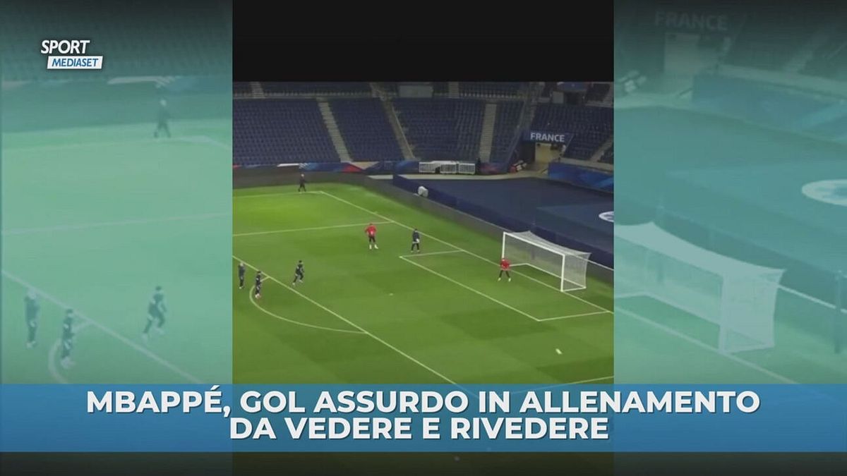 Mbppé, gol assurdo in allenamento