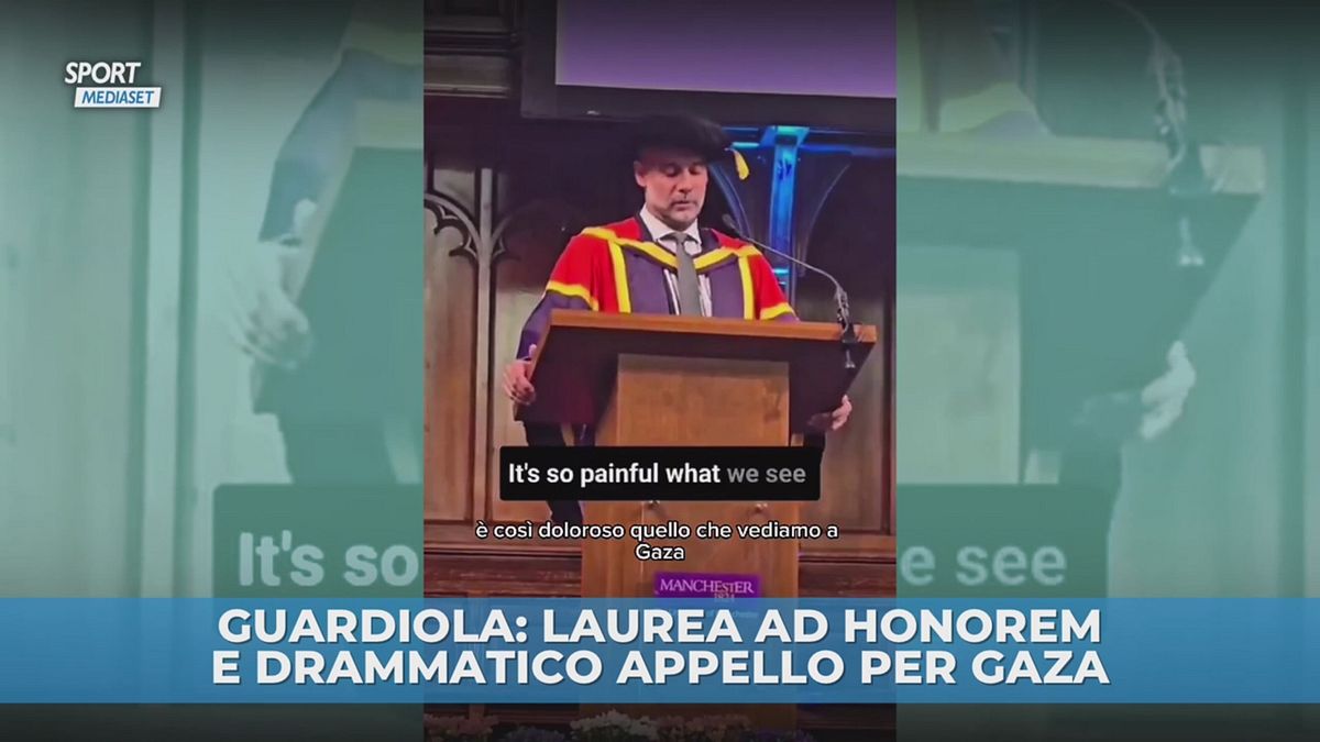 Guardiola: laurea ad honorem e drammatico appello per Gaza