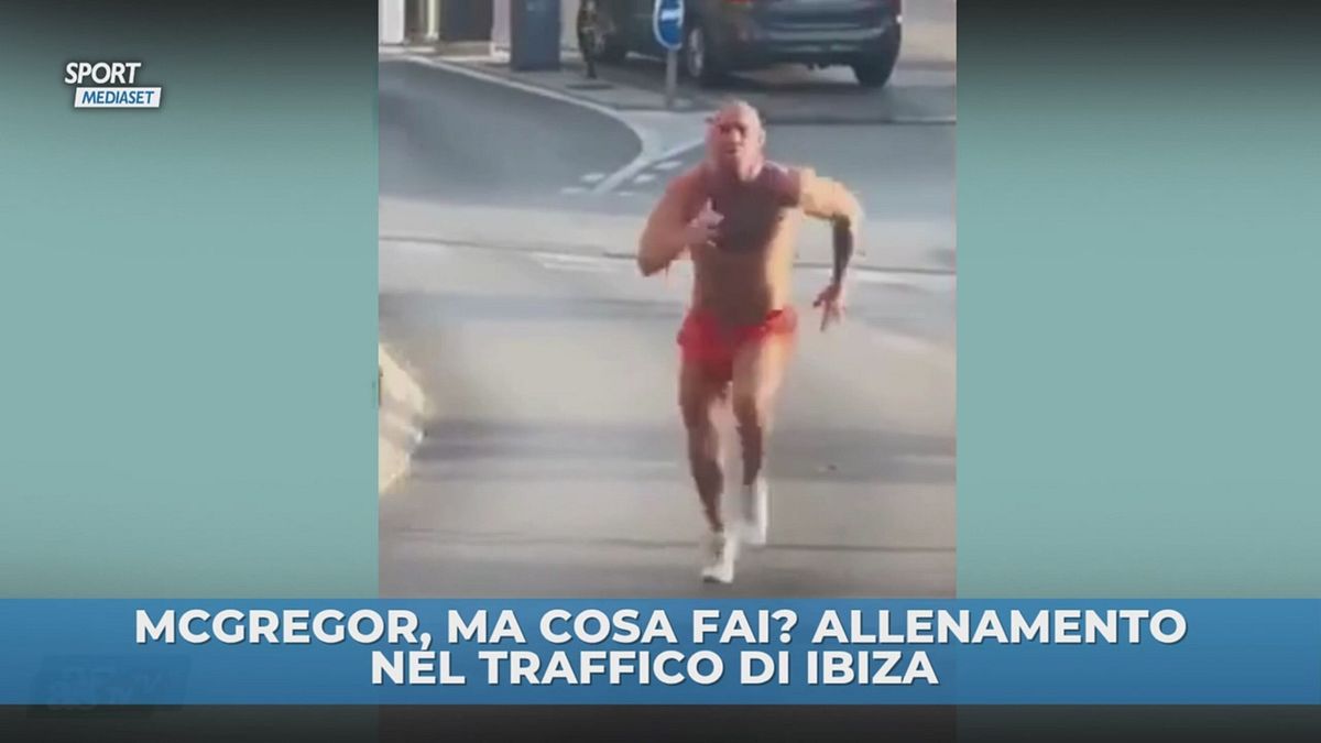McGregor, allenamento nel traffico di Ibiza