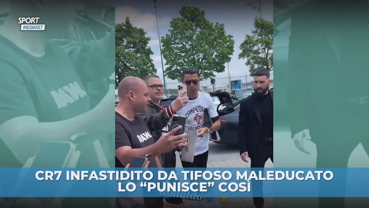 CR7 infastidito da un tifoso maleducato