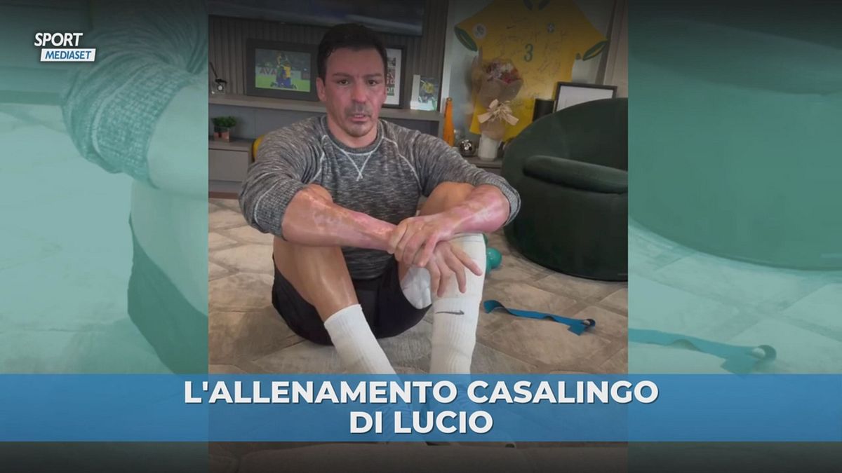 Dura sessione di allenamento in casa per Lucio