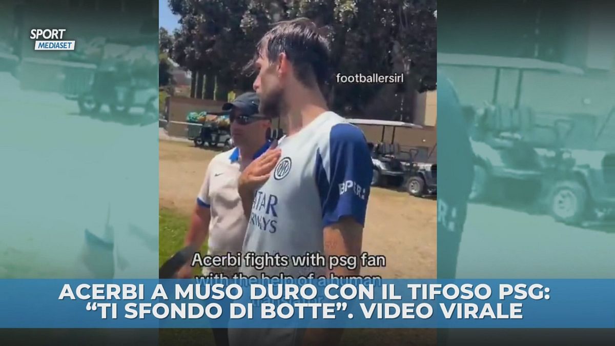 Acerbi-tifoso PSG, reazione virale