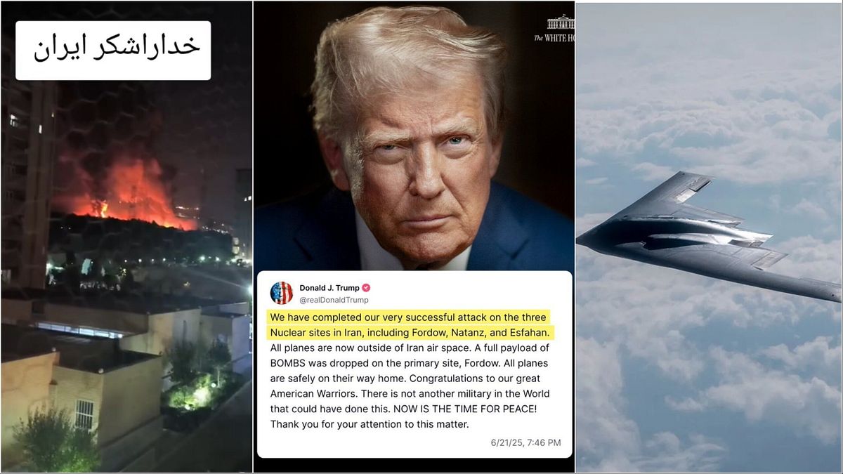 Gli Stati Uniti attaccano i siti nucleari iraniani | Trump: "Bombe anche su Fordow" | Teheran risponde con missili su Israele, esplosioni a Tel Aviv