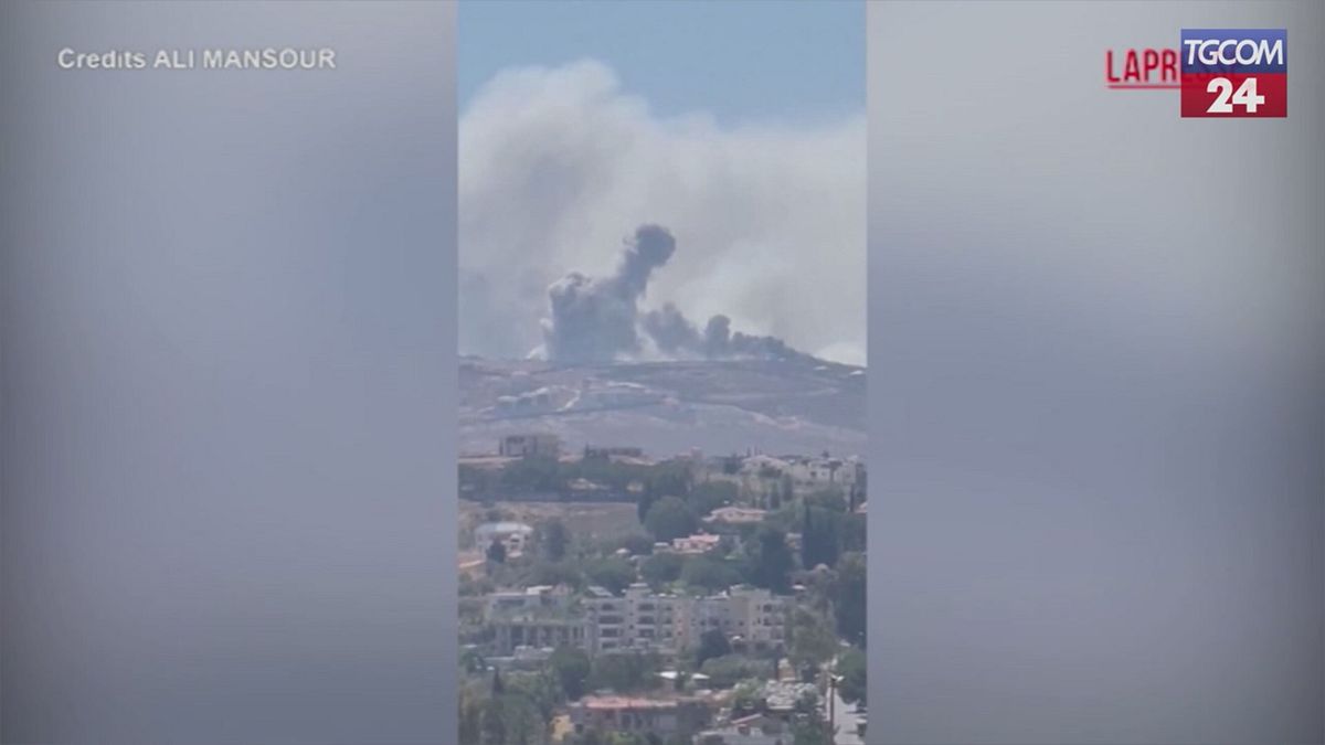 libano bombardamento israeliano sulle montagne di nabatieh