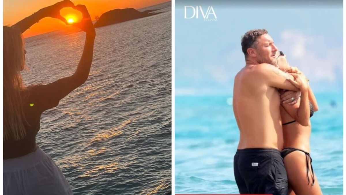 Francesco Totti ve Noemi Bocchi 3 yıllık aşkı kutluyor