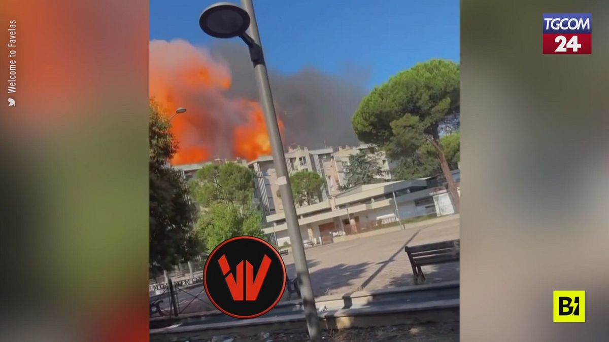 Roma, esplode un deposito di gas al Prenestino