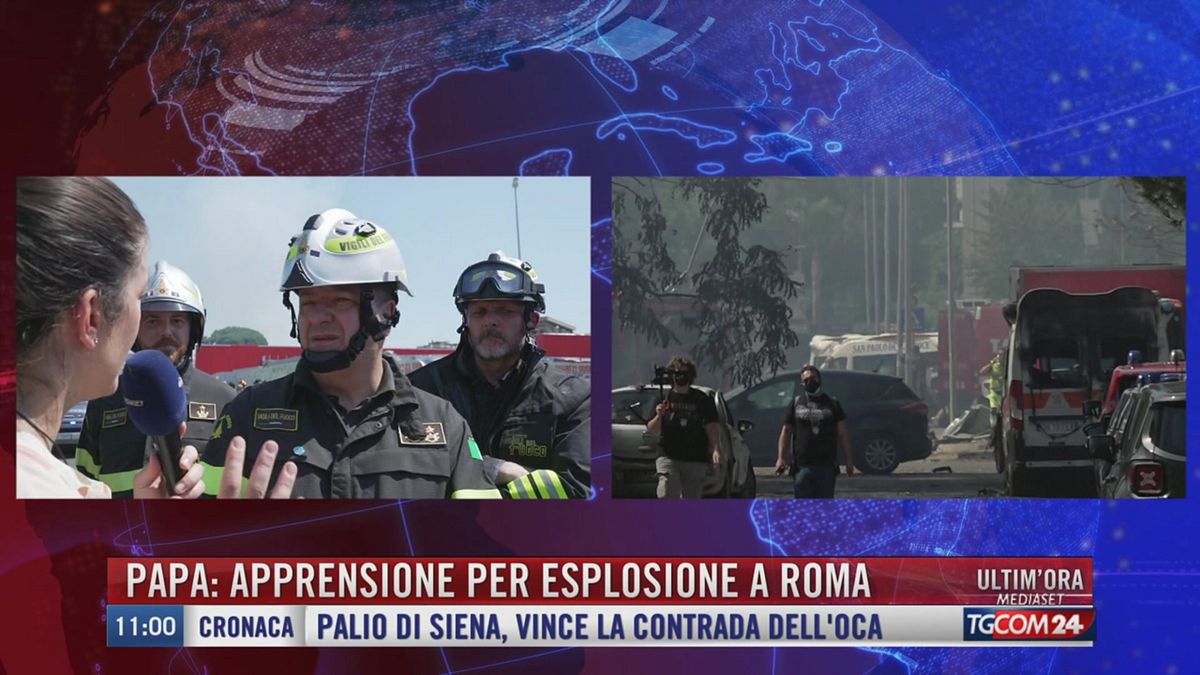 Esplosione Roma, vigili del fuoco a Tgcom24: "Due eventi distinti concatenati"