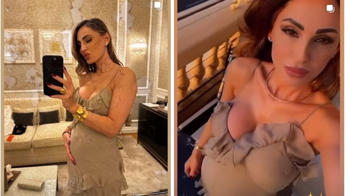 Anna Tatangelo, Sosyal Medyada Karnı Gururla Gösteriyor