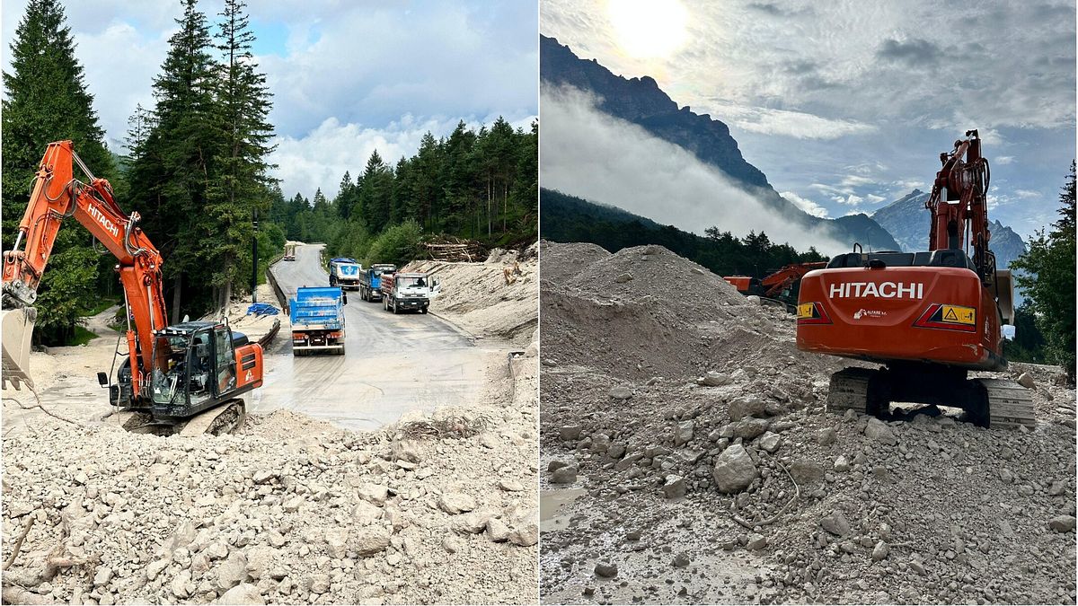 Cortina, nuova frana sulla statale Alemagna: strada chiusa dopo il temporale