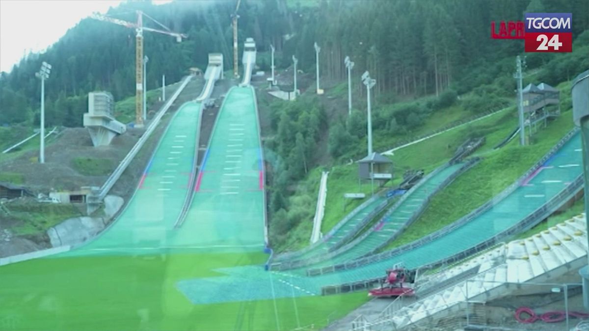 Milano Cortina 2026, primo test per i trampolini di salto con gli sci di Predazzo