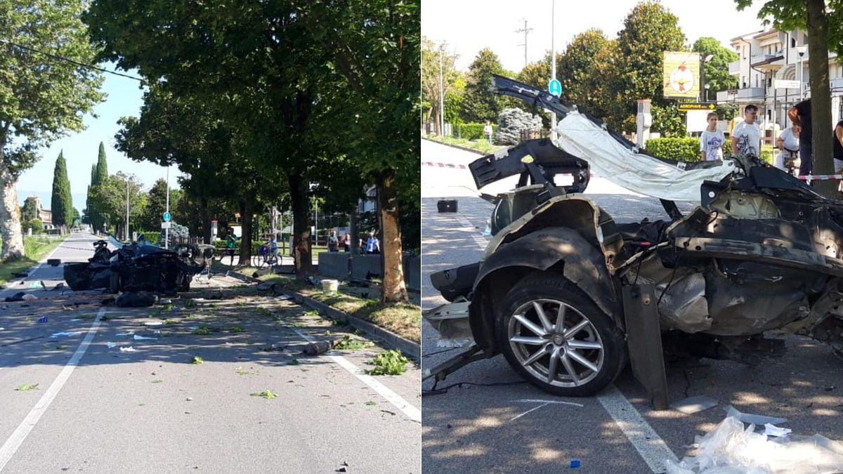 Treviso, fugge dai carabinieri e si schianta contro gli alberi: auto si spezza in due, muore 23enne