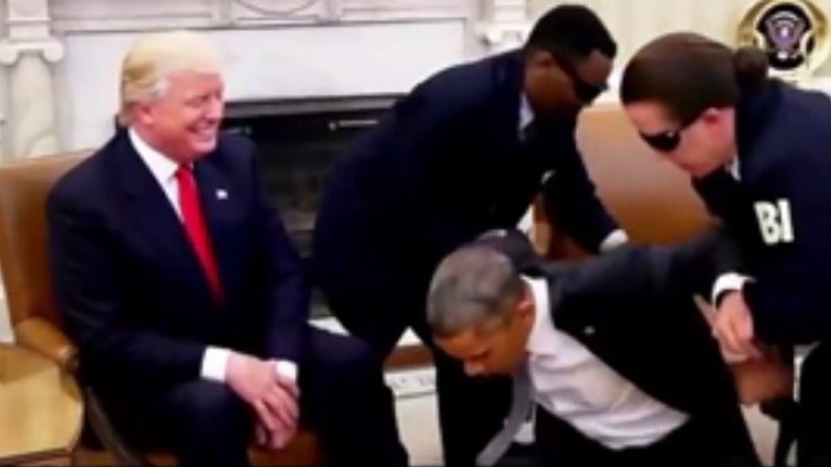 trump posta un video fake con l arresto di barack obama 232 polemica