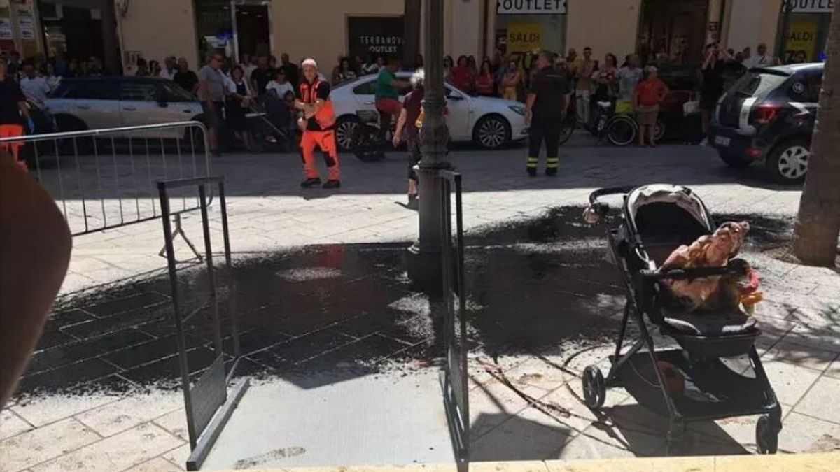 brindisi catrame bollente cade da un terrazzo ustionati madre e bimbo di sei mesi