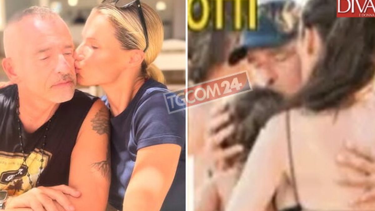 Eros Jamazzotti iki eski eş Michelle Hunziker ve Marica Pellegrinelli ile tatilde