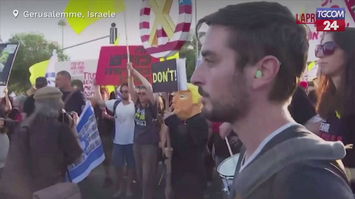 gerusalemme proteste davanti all ufficio di benjamin netanyahu