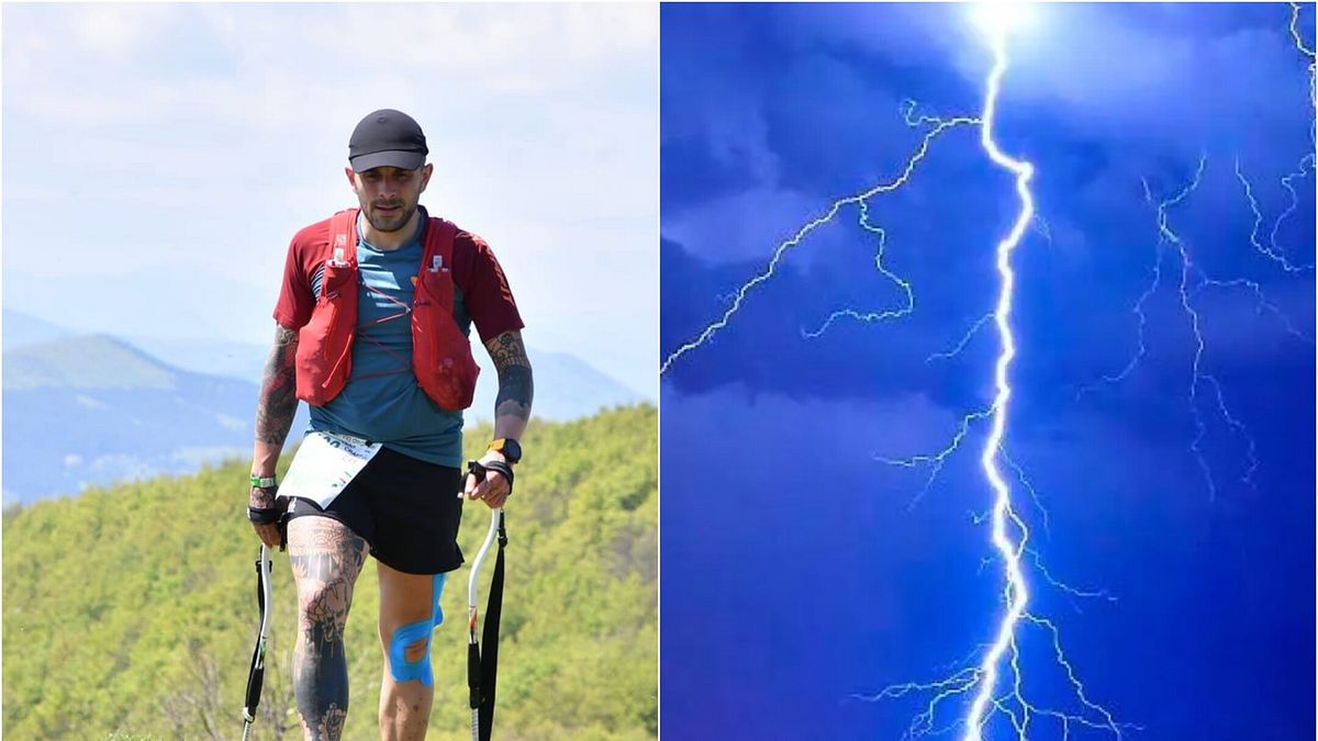 fulmine sul monte cimone colpisce runner abiti bruciati e attrezzatura fusa solo un fastidio all orecchio