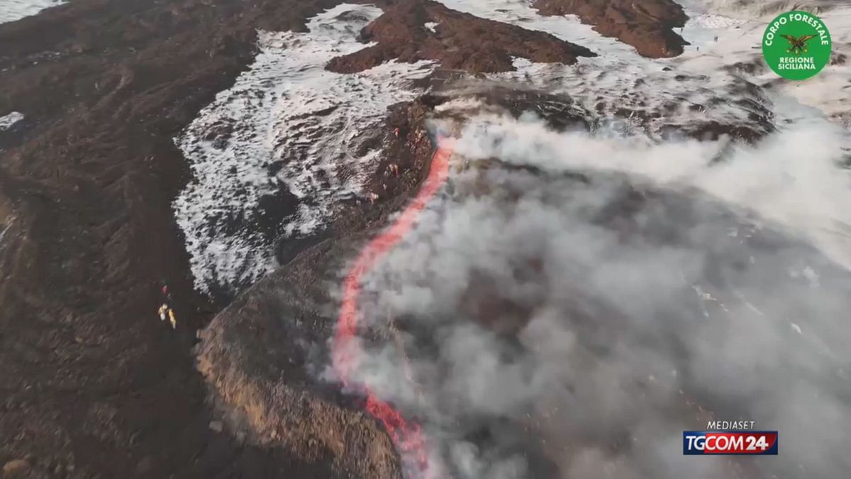 etna la nuova frattura nelle immagini del corpo forestale
