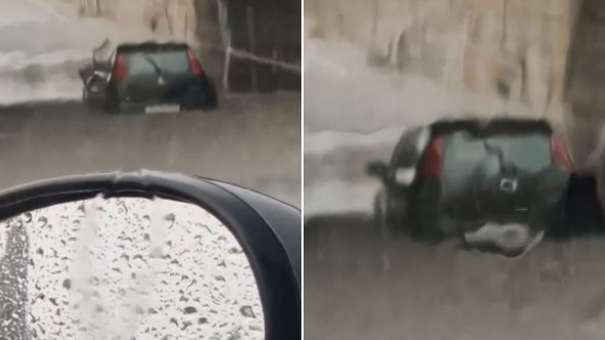 Nubifragio su Arezzo, automobilisti bloccati nei sottopassi