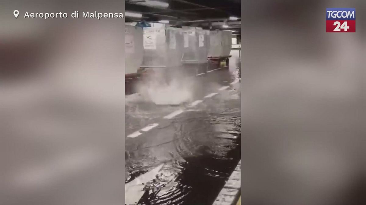 Maltempo nel Varesotto, disagi anche a Malpensa: infiltrazioni e locali allagati
