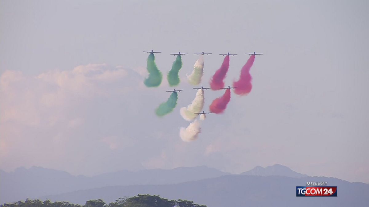 A Rivolto (Udine) le Frecce tricolori festeggiano 65 anni