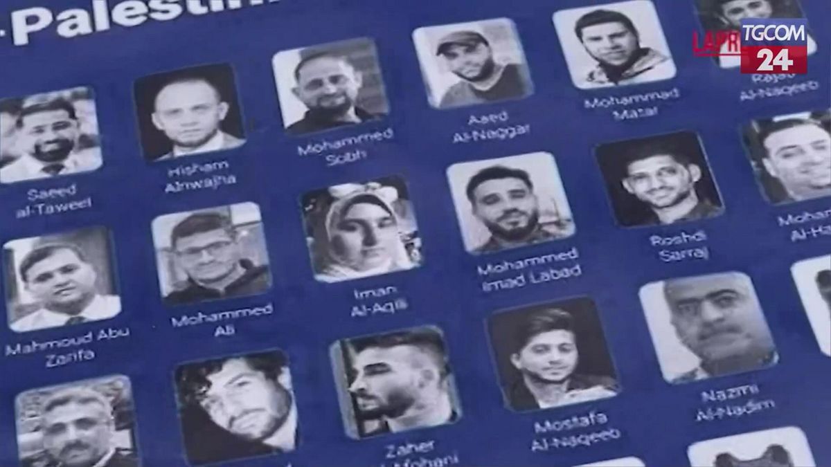 Roma, giornalisti in piazza per ricordare i colleghi palestinesi uccisi