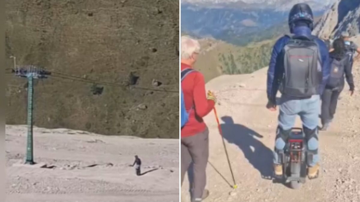 Escursionista su monociclo elettrico sulla Marmolada: sport estremo o provocazione?