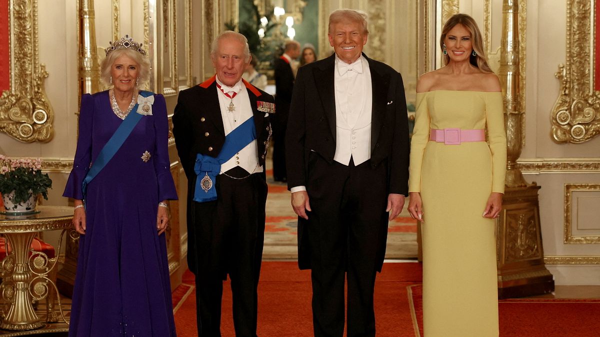 GB, Kral Carlo tarafından Donald Trump'ın onuruna sunulan devlet ziyafeti