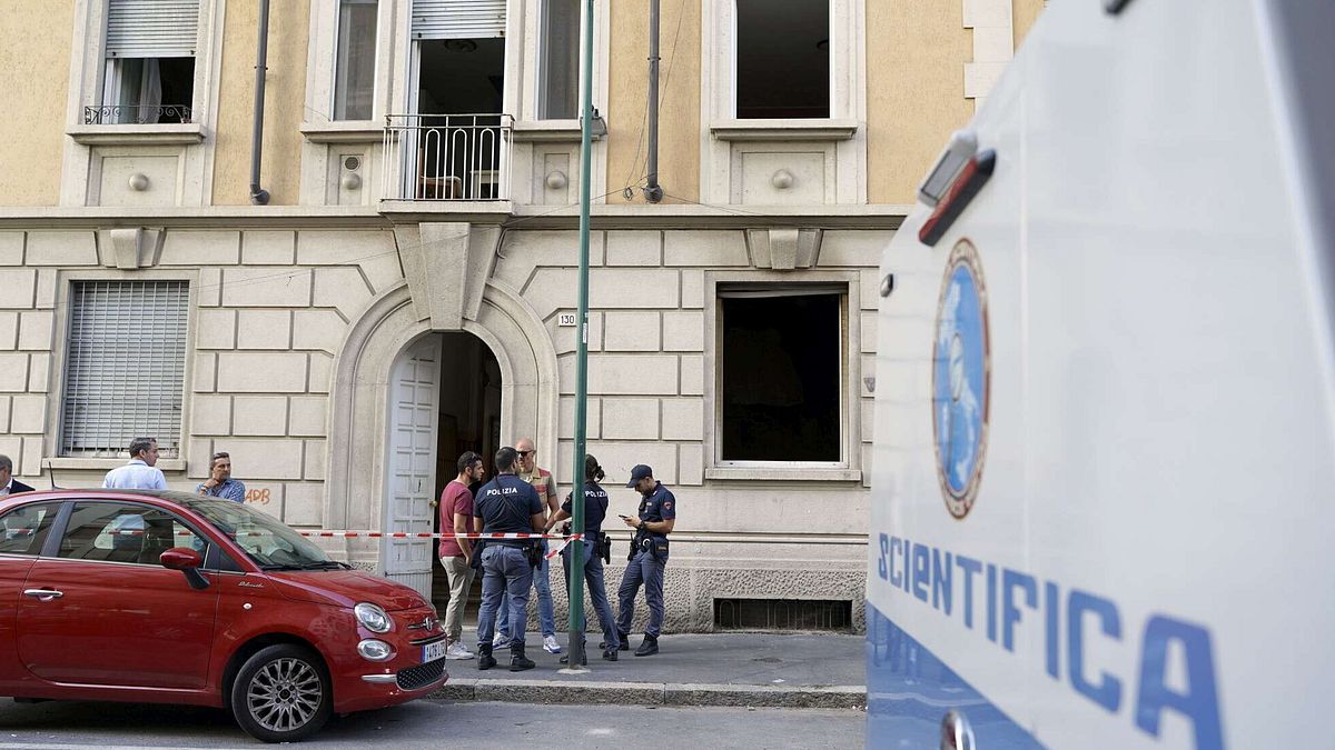 Milanlılarda öldürüldü ve yakıldı, iki erkek ve bir kadın durdu
