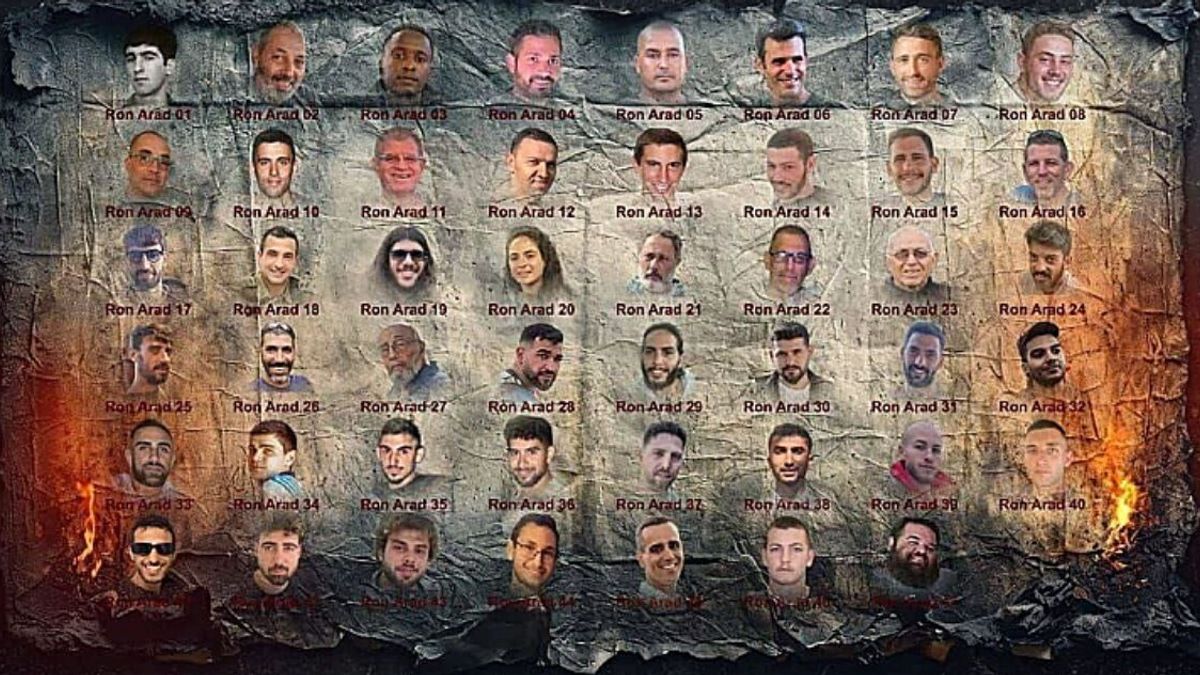 hamas pubblica una foto dei 47 ostaggi israeliani tutti come ron arad disperso dal 1988
