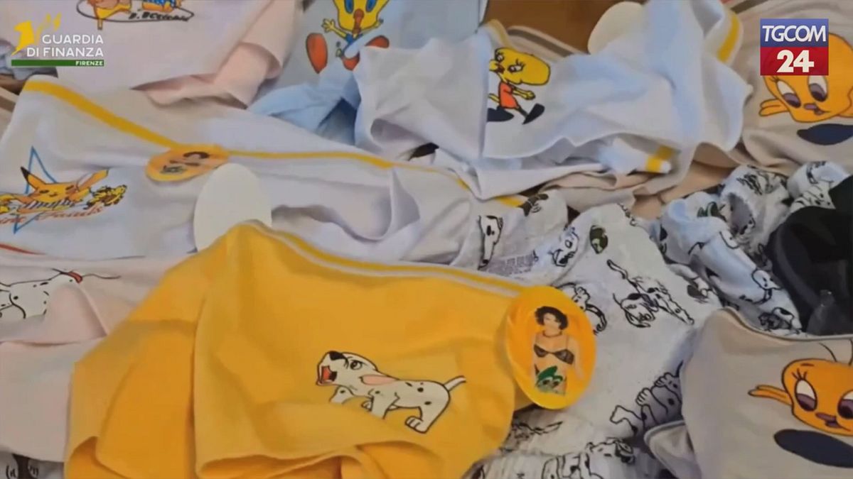 Firenze, sequestrati 700 capi intimi contraffatti per bambini: blitz della guardia di finanza