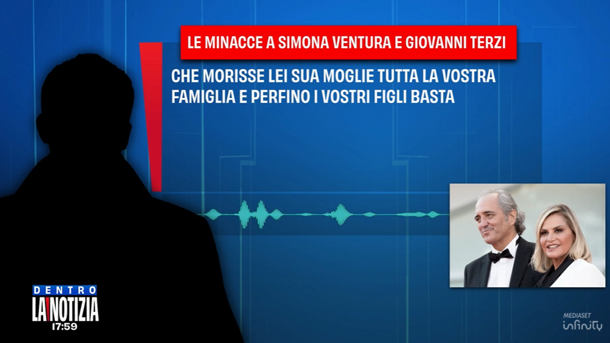 Simona Ventura ve Giovanni Terzi bir takipçi tarafından tehdit edildi