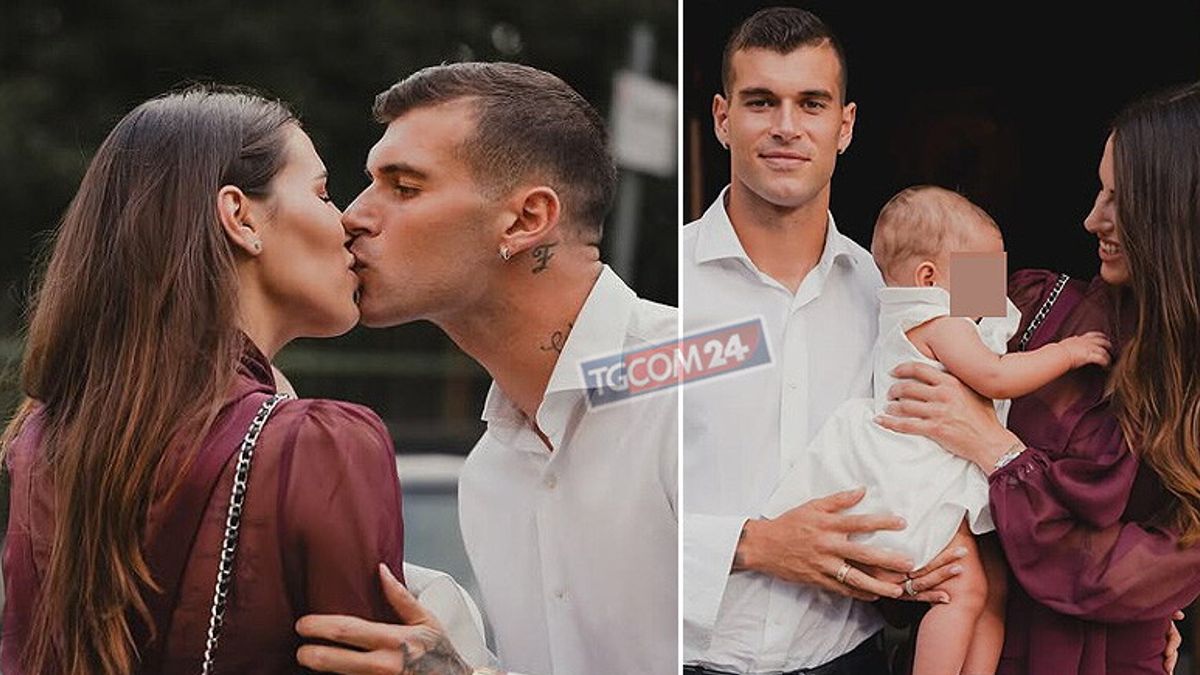 Carolina Strame ve Pietro Pellegri, Bianca Vaftizinin Fotoğrafları
